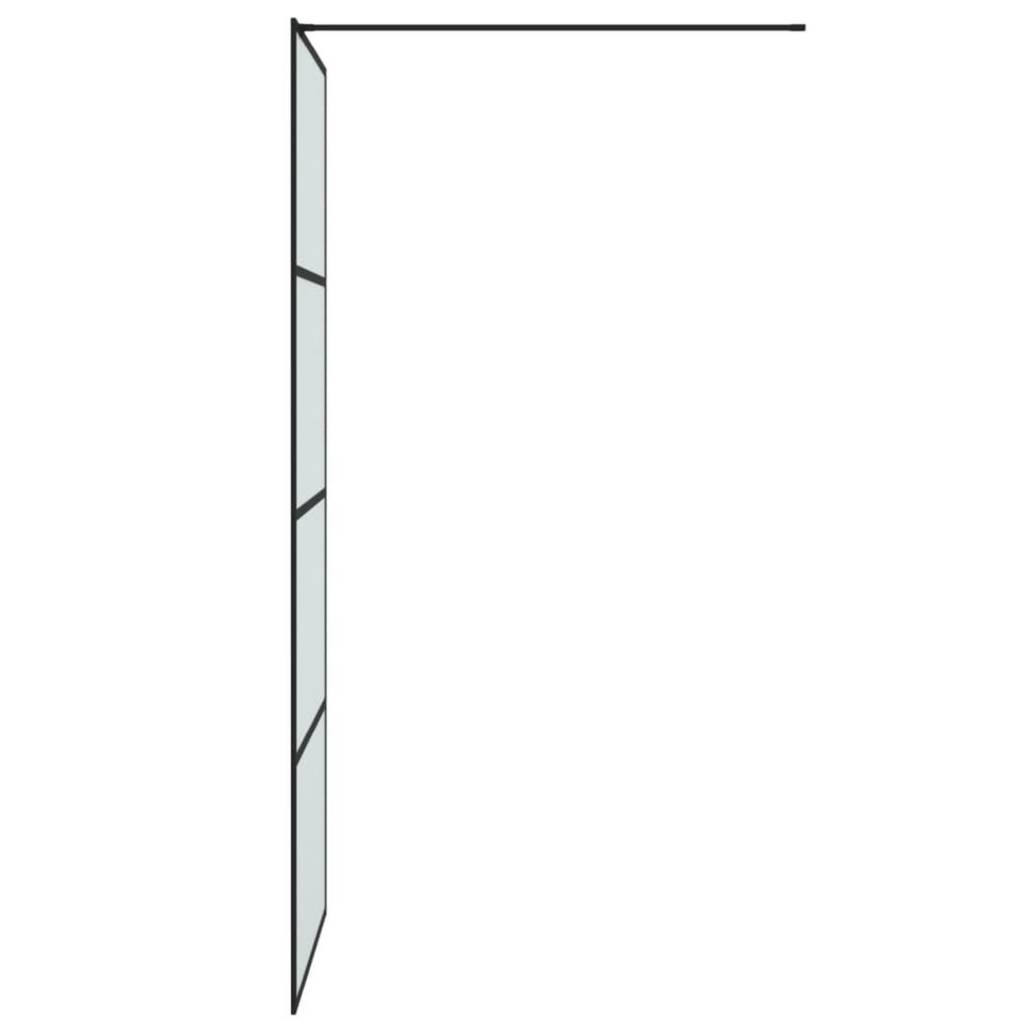 Voir la diapositive 4 : VIDAXL Paroi de douche Noir 80x195 cm Verre ESG depoli