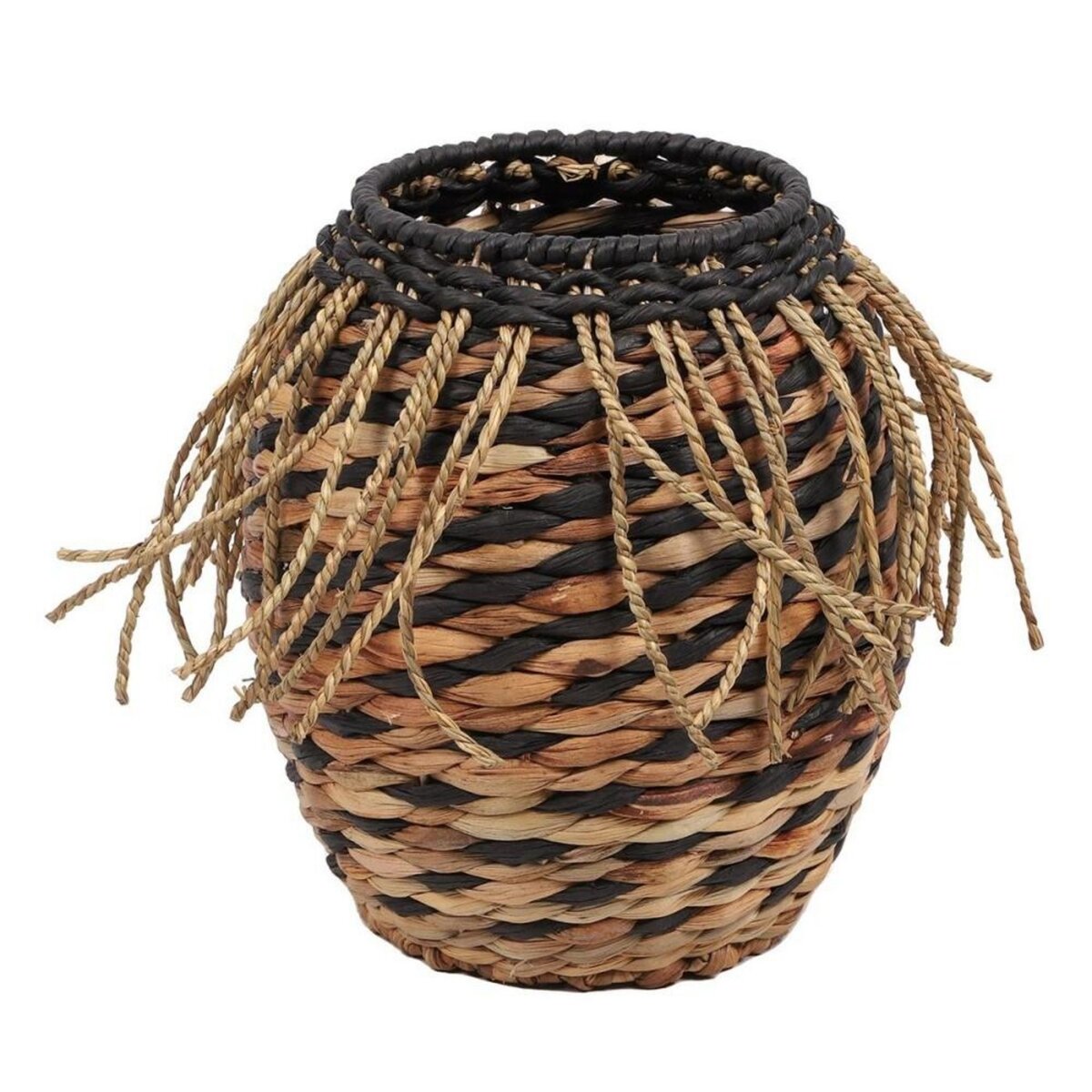 FORNORD Panier jacinthe d'eau franges H27