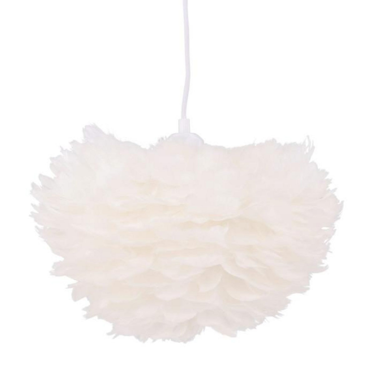 Paris Prix Lampe Suspension en plume  Nicola  35cm Blanc