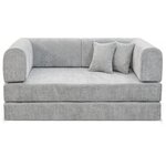 Habitat et Jardin Canapé droit convertible en tissu texturé  Elior  - 3 places - Gris