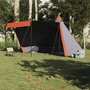 Voir la diapositive 3 : VIDAXL Tente familiale tipi 6 personnes gris et orange impermeable