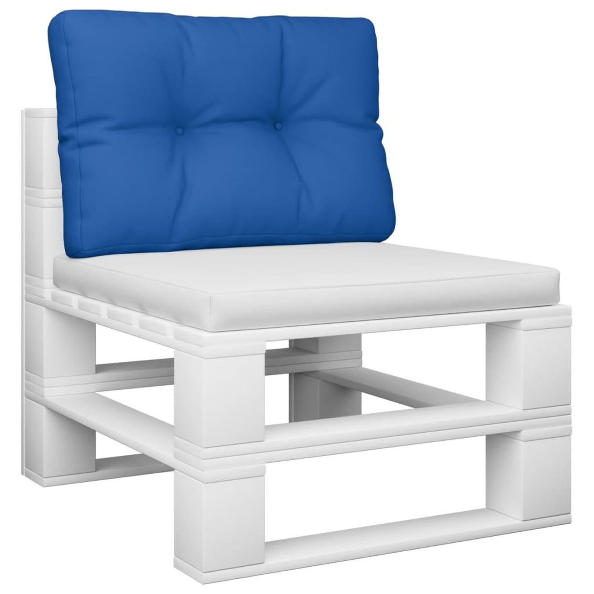 Voir la diapositive 3 : VIDAXL Coussin de palette bleu royal 50x40x12 cm tissu