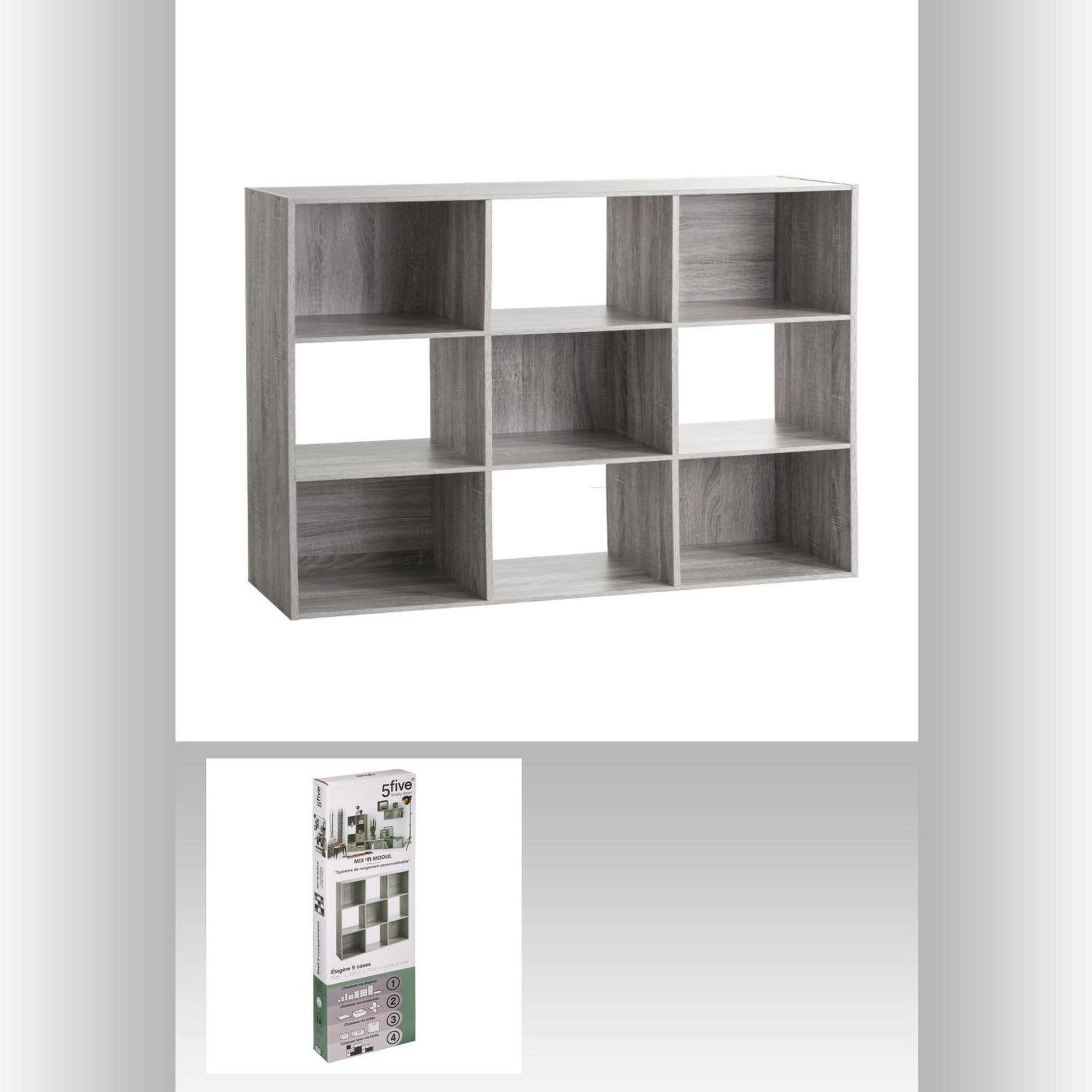 Voir la diapositive 2 : FIVE Etagère cube design Mix'n modul