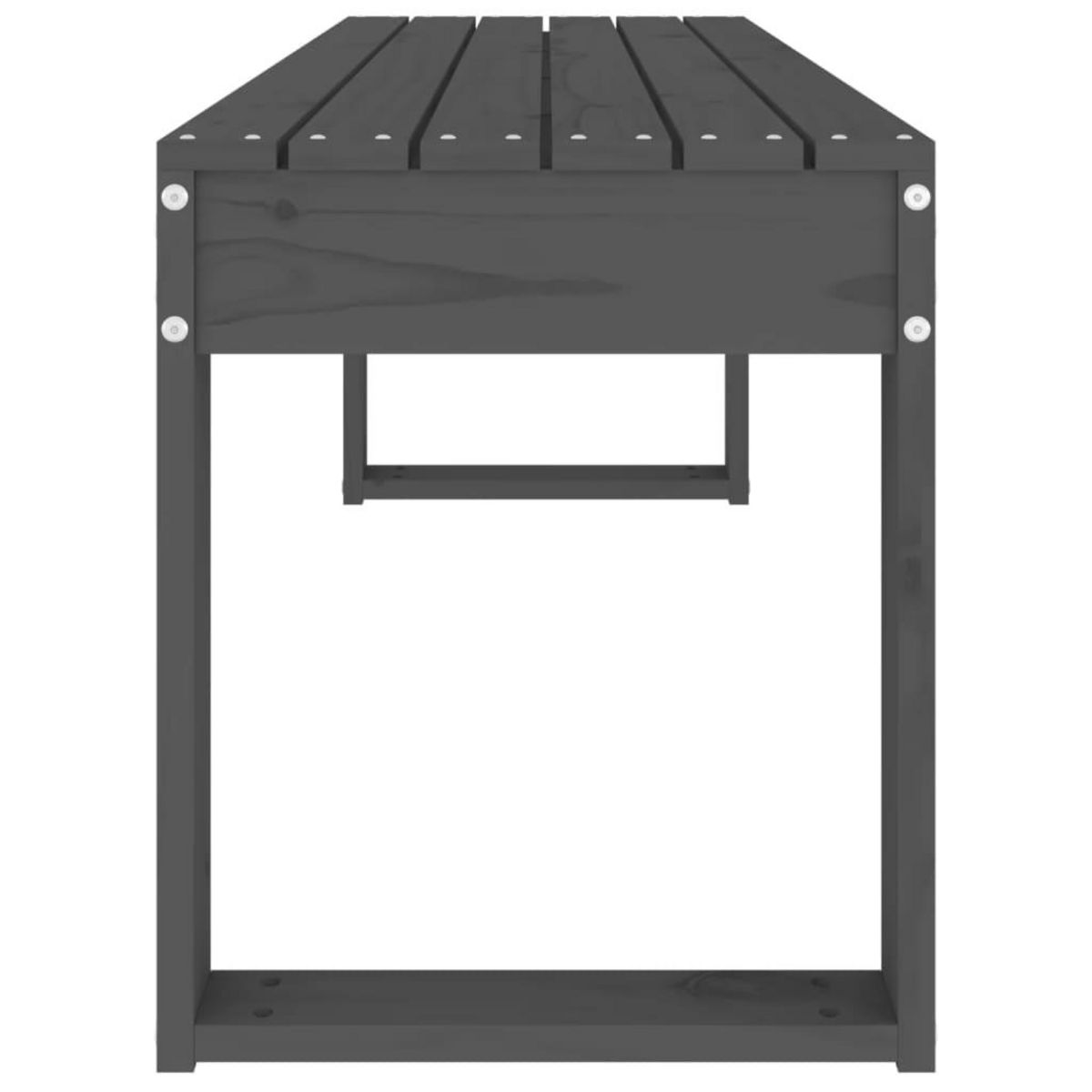 VIDAXL Banc de jardin gris 110x38x45 cm bois massif de pin