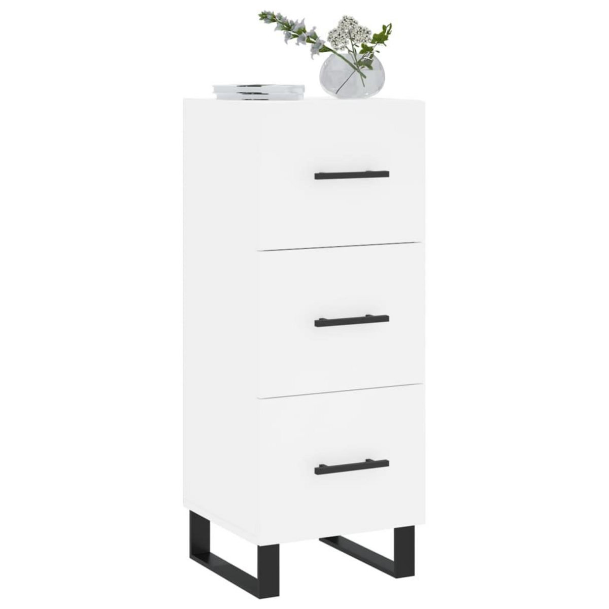 VIDAXL Buffet blanc 34,5x34x90 cm bois d'ingenierie