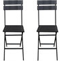 Voir la diapositive 1 : Habitat et Jardin Lot de 2 chaises de jardin pliable en plastique  Tenerife  - Gris anthracite