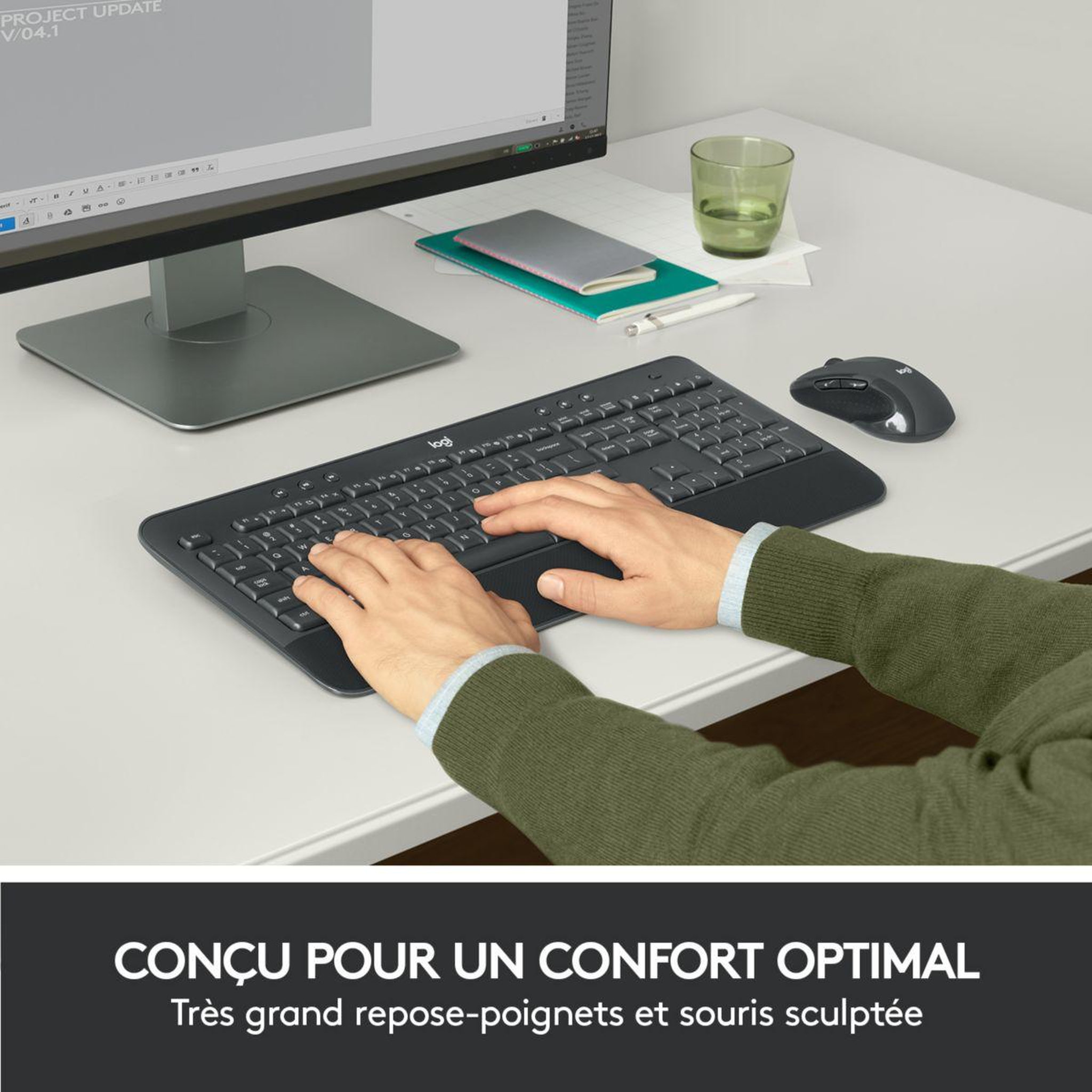 Voir la diapositive 2 : Logitech Clavier + souris mk545 advanced