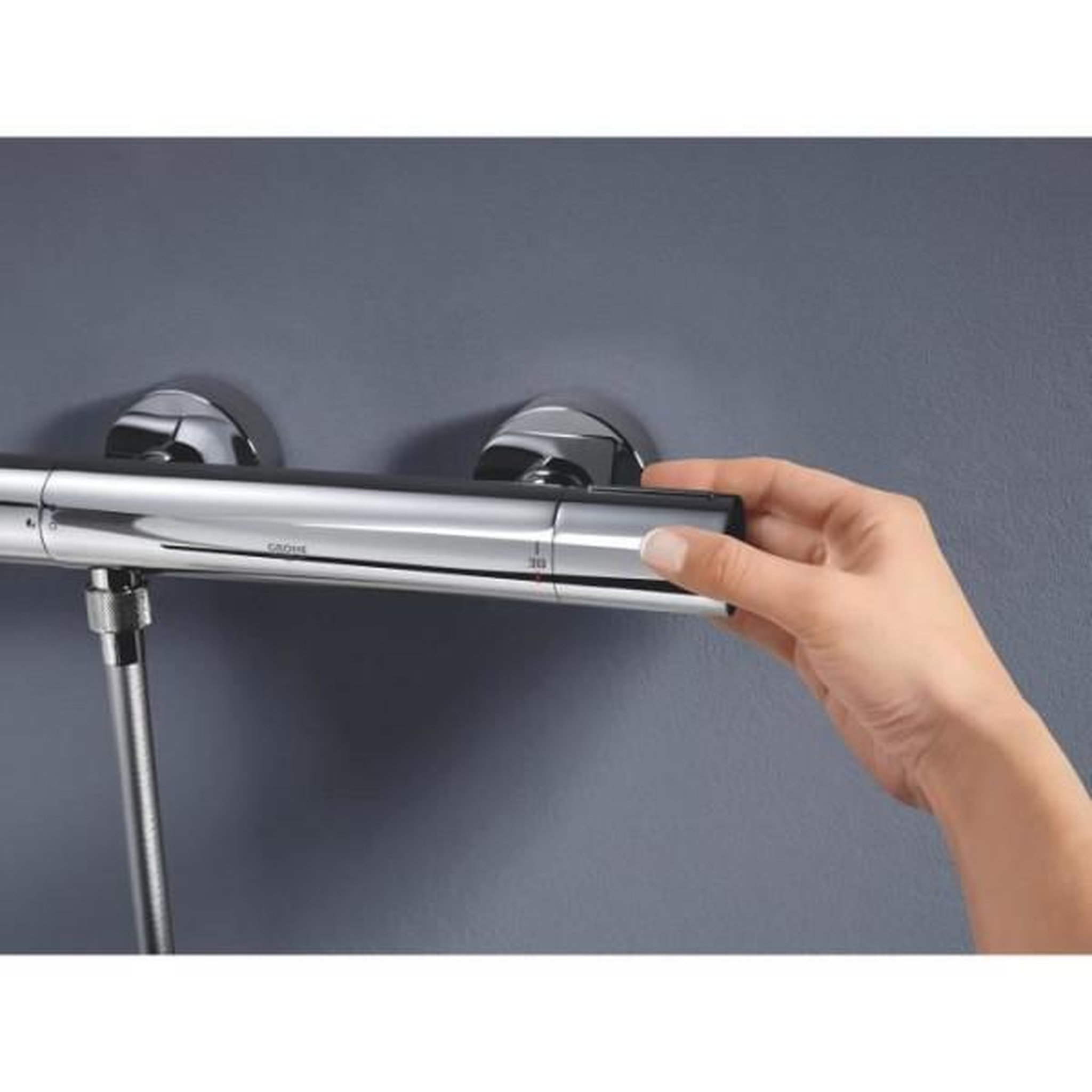 Voir la diapositive 4 : Grohe Grohe mitigeur thermostatique douche precision get, montage mural, indicateur de température, filtres intégré, 34773000