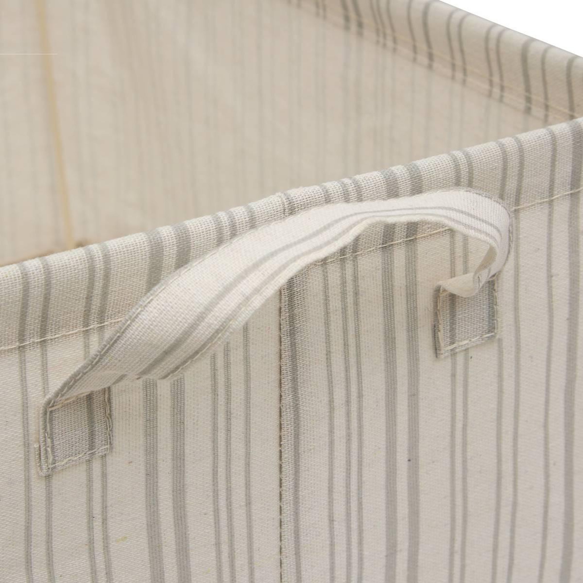 Voir la diapositive 2 : FIVE Panier de Rangement Pliable  Silnéa  40cm Beige Lin