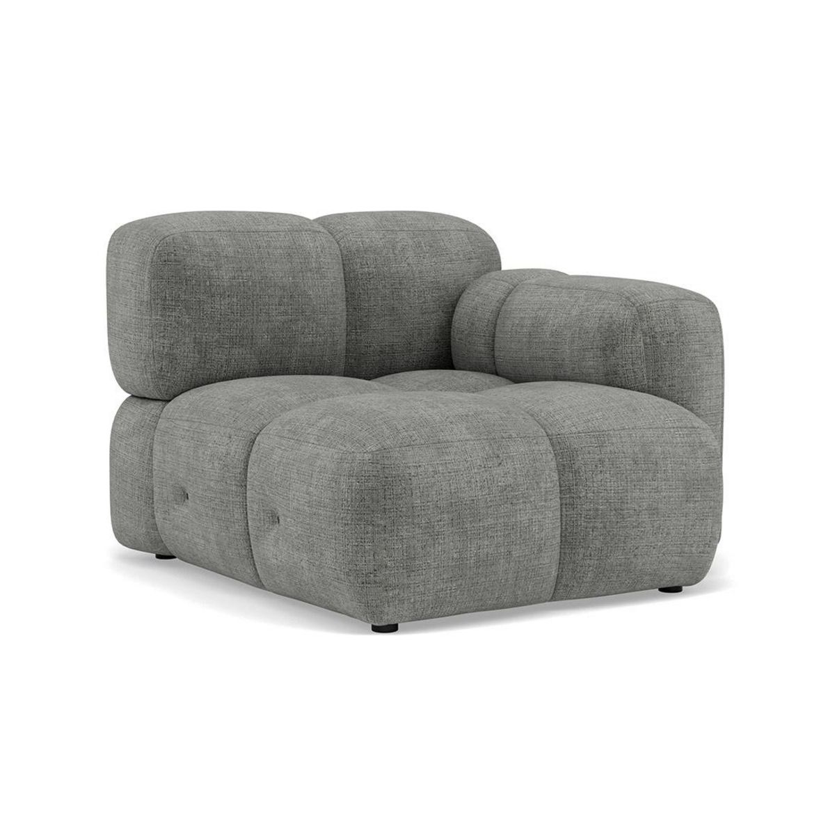 LISA DESIGN Grace - module d'assise droit en velours texturé