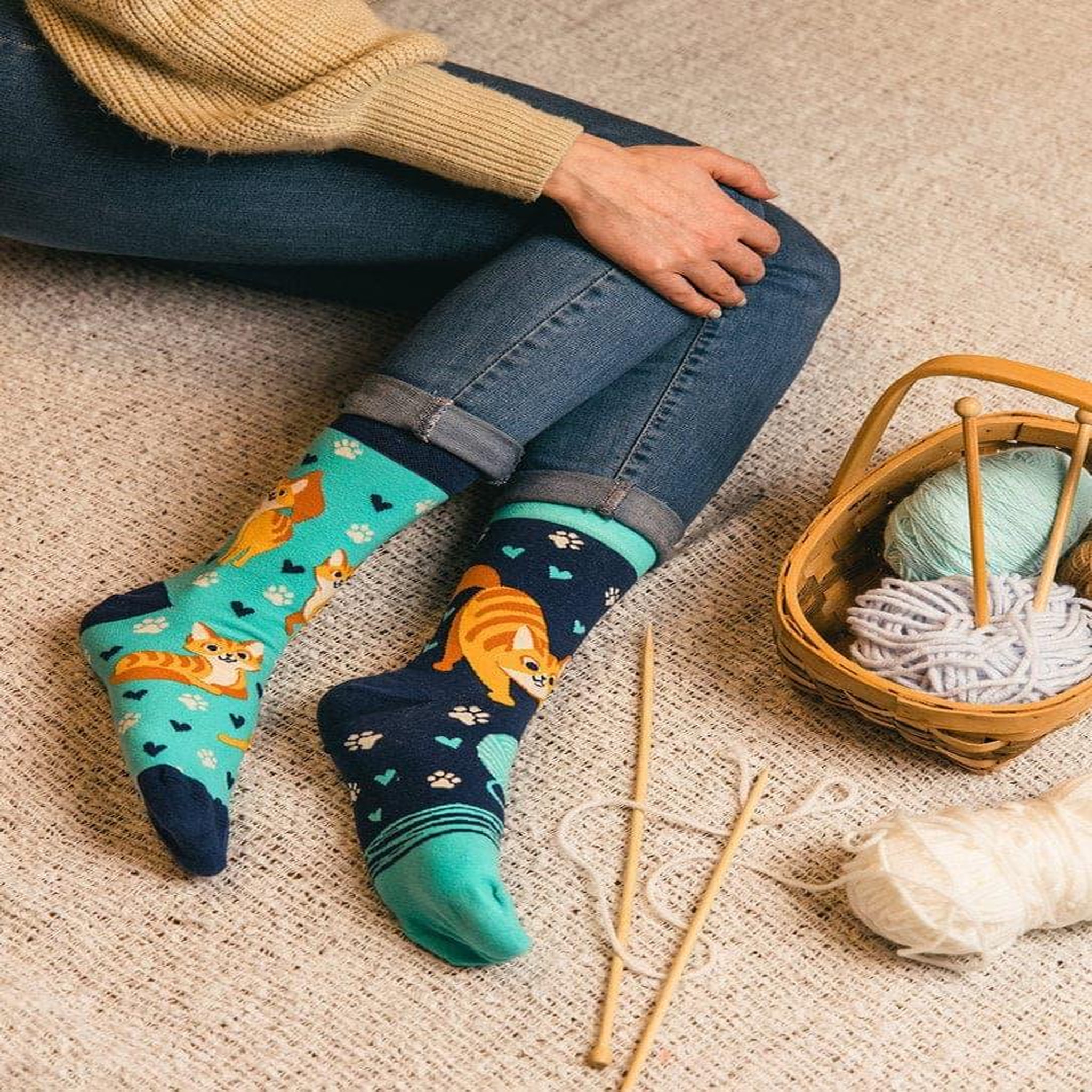 Voir la diapositive 3 : DEDOLES Chaussettes chats mignons