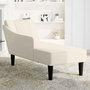 Voir la diapositive 3 : VIDAXL Fauteuil long avec accoudoir droit creme velours