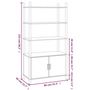 Voir la diapositive 6 : VIDAXL Buffet haut Noir 80x40x153 cm Bois d'ingenierie