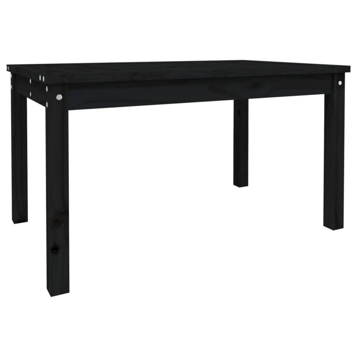 VIDAXL Table de jardin noir 82,5x50,5x45 cm bois massif de pin