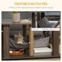 Voir la diapositive 5 : PAWHUT Table basse arbre à chat 2 en 1 - centre d'activités avec hamac, griffoirs - dim. 79L x 59l x 45,5H cm - polyester aspect bois gris