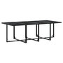 Voir la diapositive 5 : VIDAXL Ensemble a manger de jardin 9pcs coussins noir resine tressee
