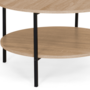 Voir la diapositive 4 : ID MARKET Table basse double plateau rond DETROIT 70 cm design industriel