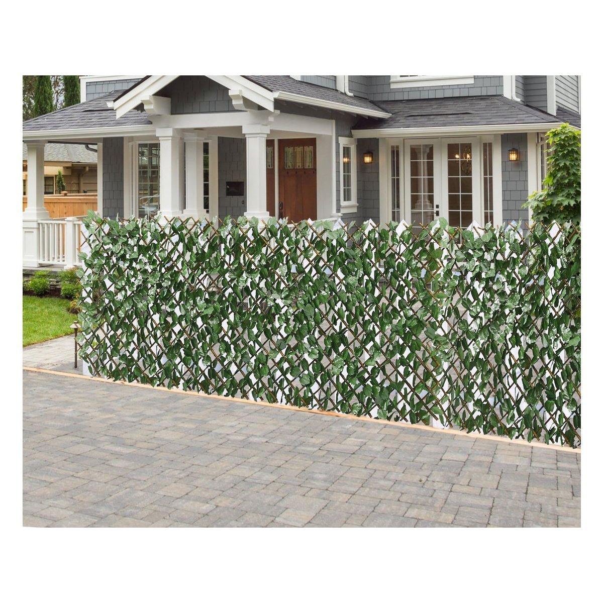 Habitat et Jardin Lot de 6 Clôtures en treillis de saule  Fragon  - 200 x 100 cm - Vert