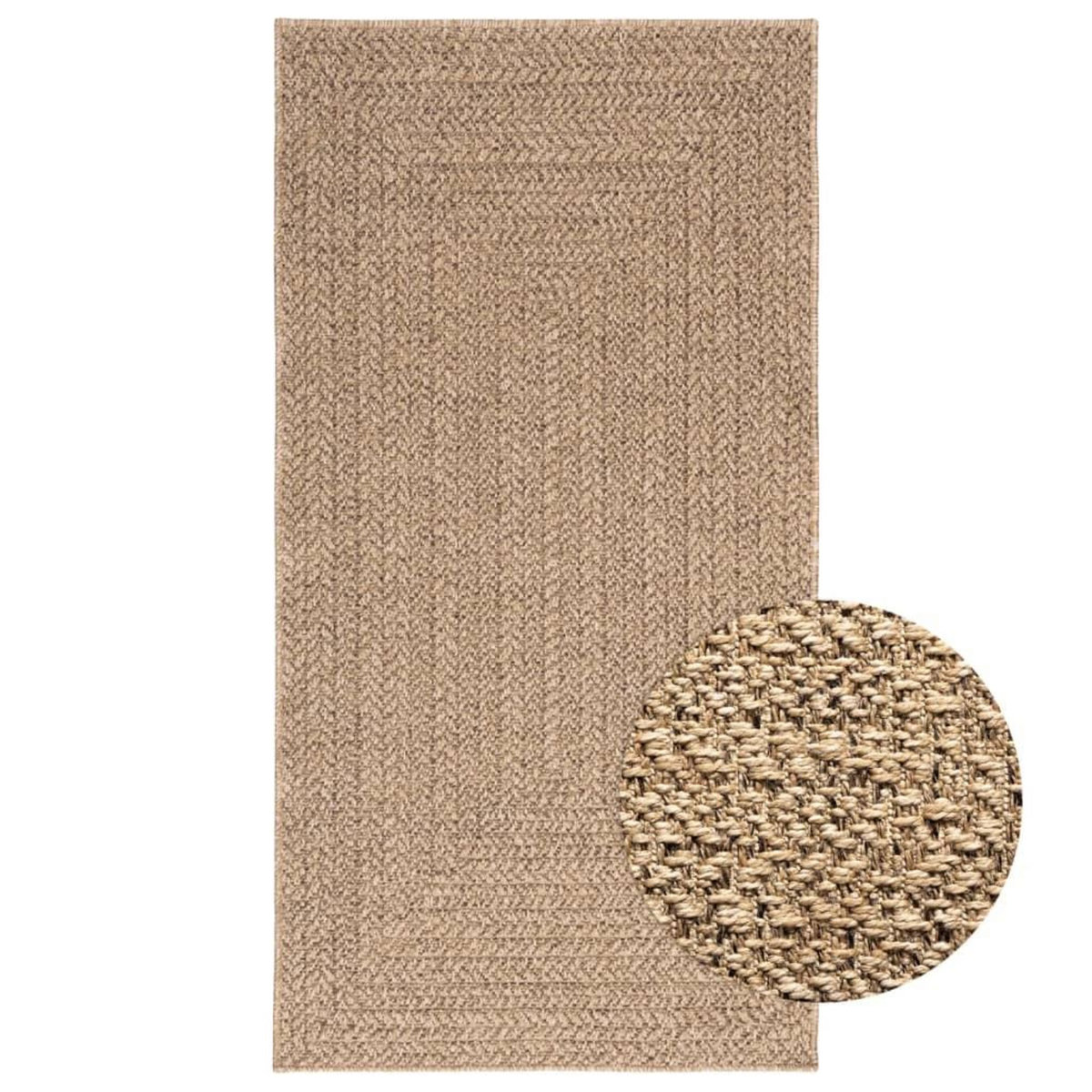 VIDAXL Tapis ZIZUR 80x150 cm aspect de jute interieur et exterieur