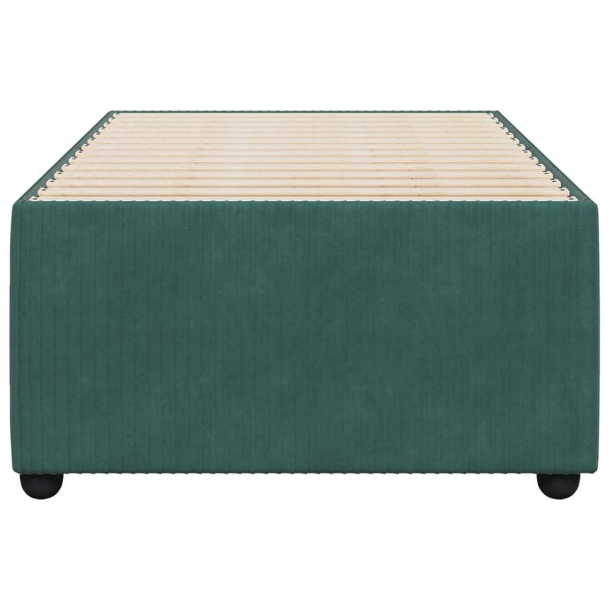 VIDAXL Cadre de lit sans matelas vert fonce 100x200 cm velours