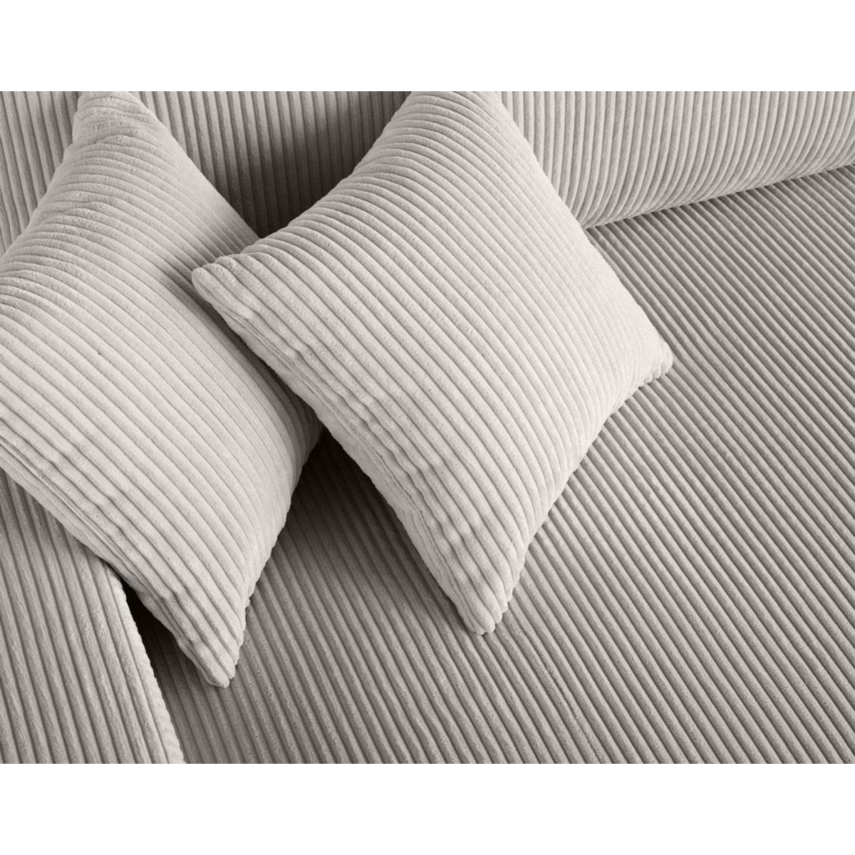 LISA DESIGN Pivoine - canapé droit 3 places - convertible avec coffre - en velours côtelé