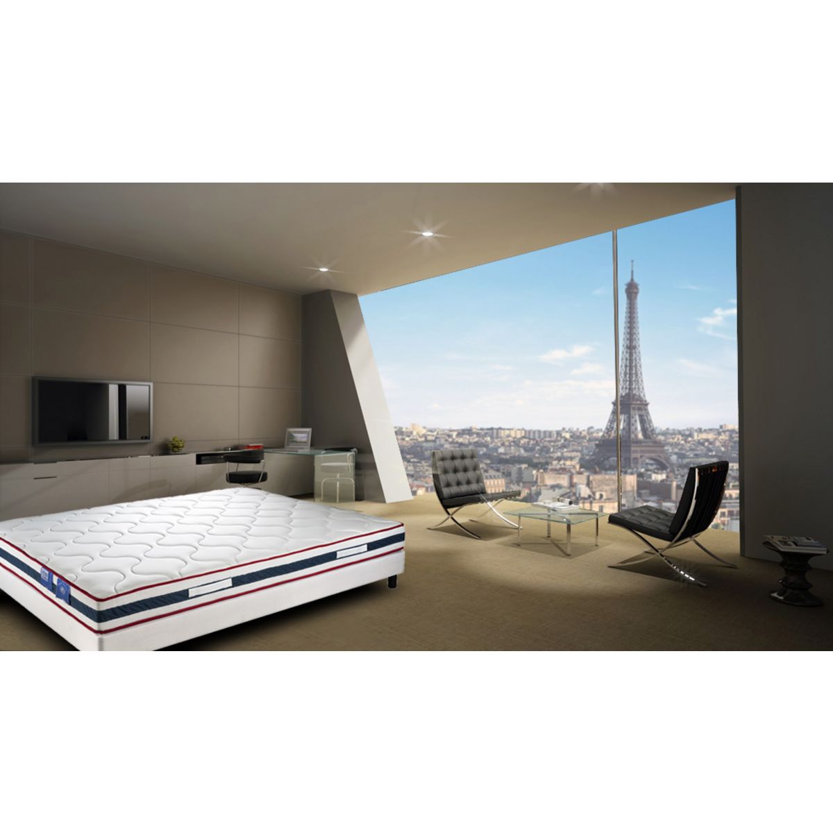 Matelas ressorts ensachés 160x200 cm CONCORDE