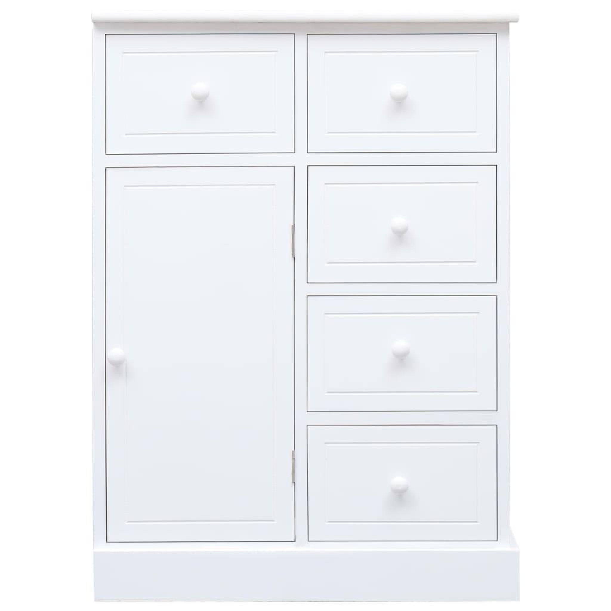 Voir la diapositive 5 : VIDAXL Buffet avec 10 tiroirs Blanc 113x30x79 cm Bois