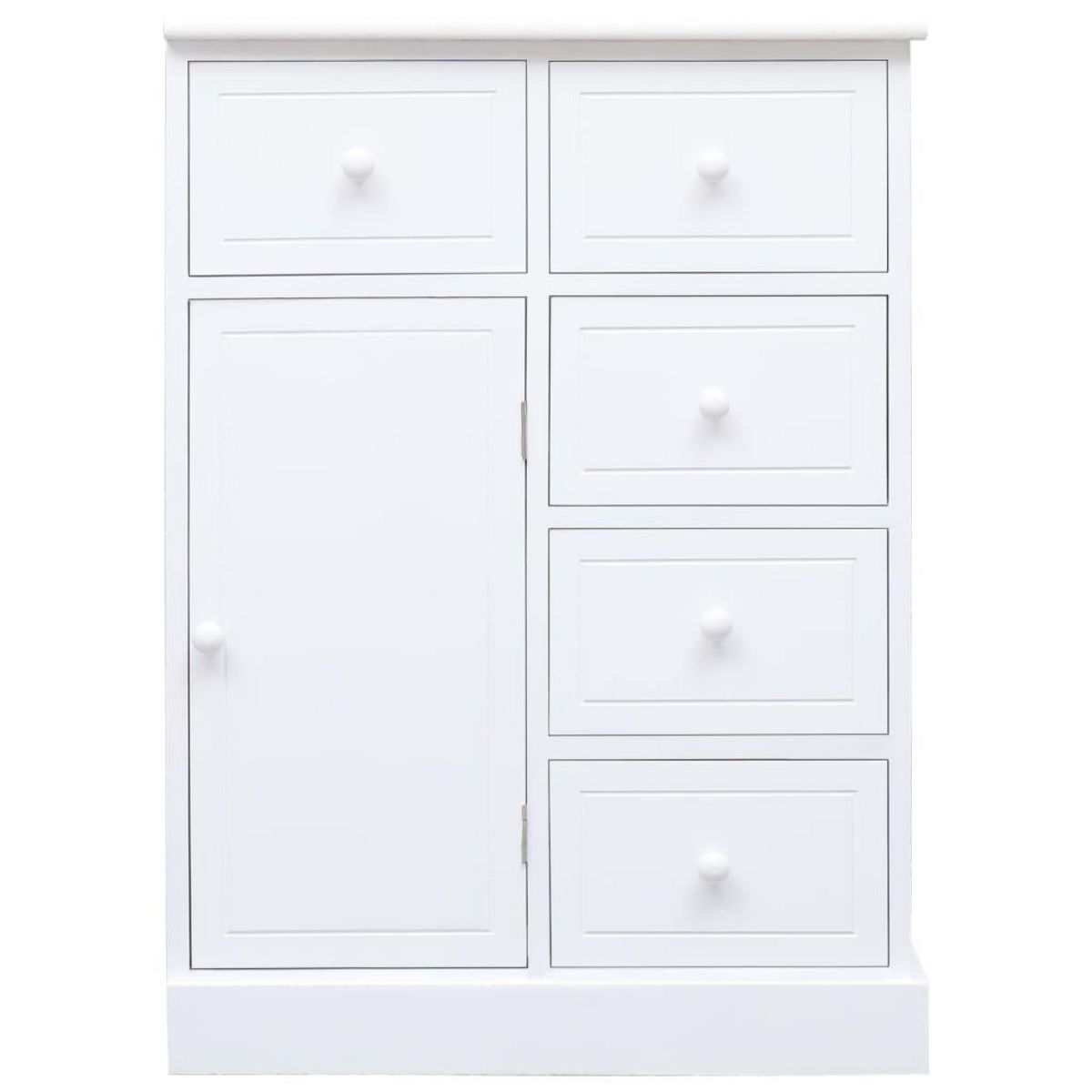 VIDAXL Buffet avec 10 tiroirs Blanc 113x30x79 cm Bois