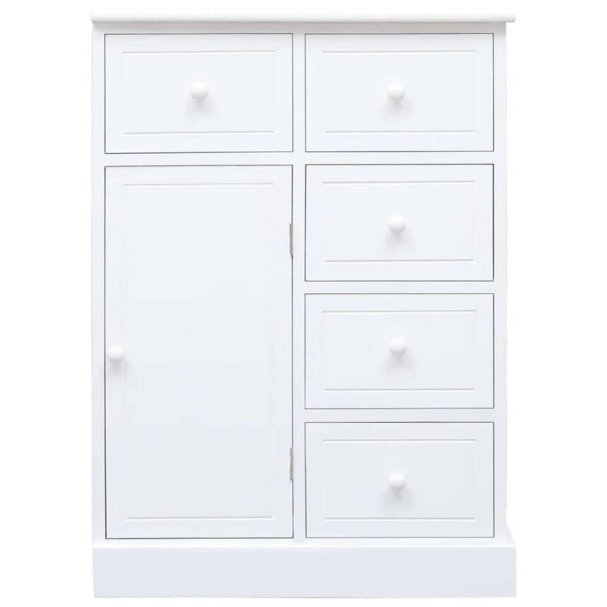 VIDAXL Buffet avec 10 tiroirs Blanc 113x30x79 cm Bois