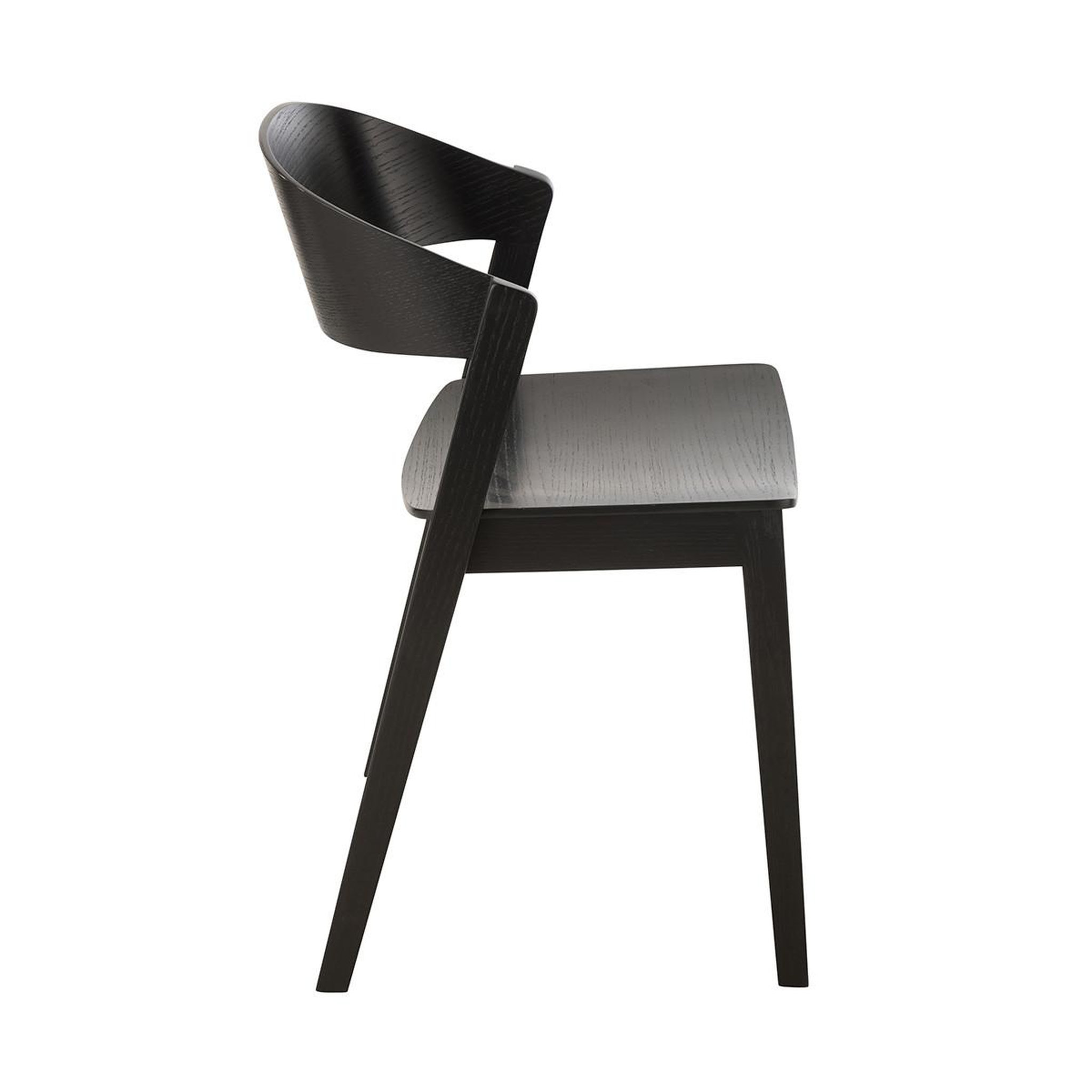 Voir la diapositive 3 : J-LINE Chaise en bois  laga  75cm noir