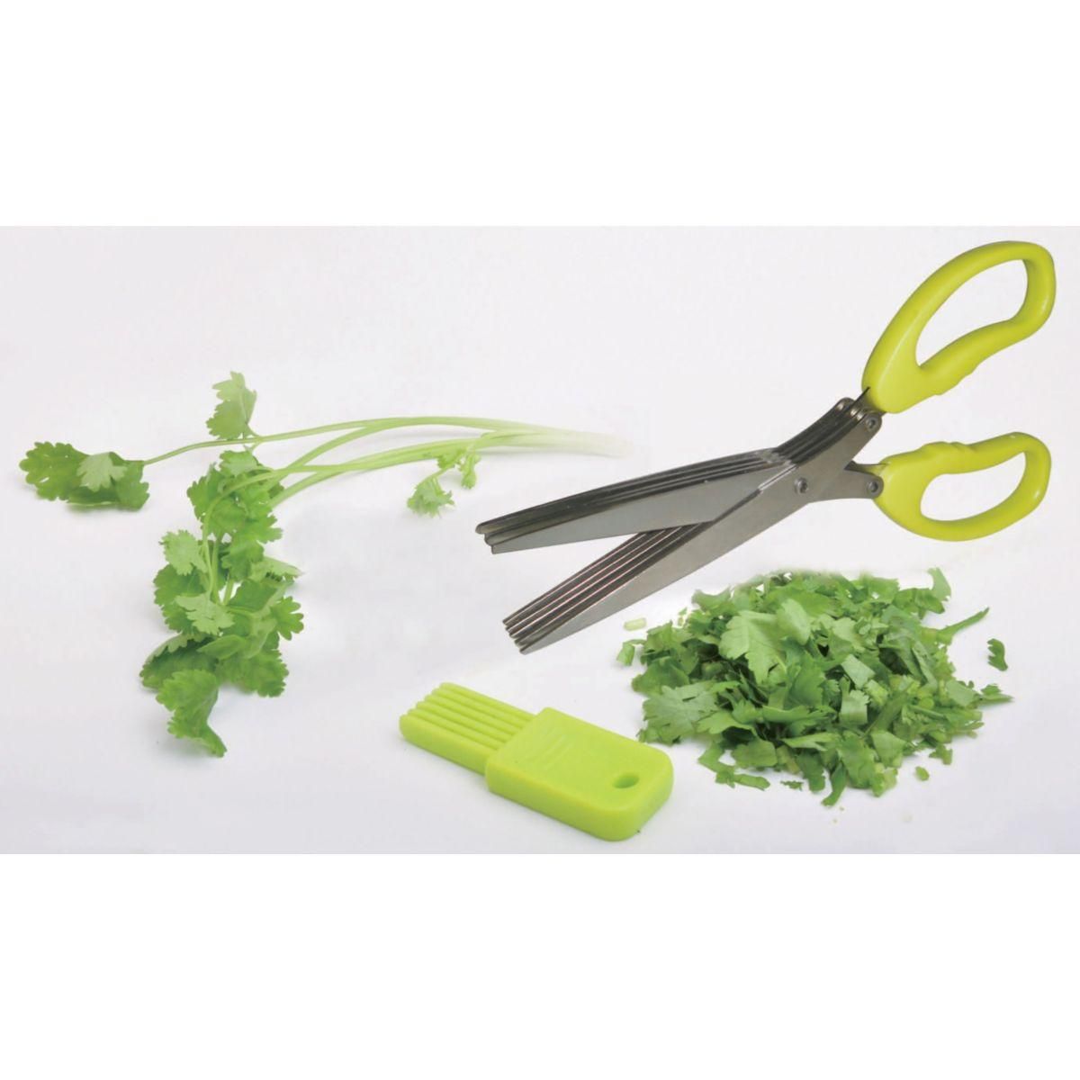 ESSENTIEL B Ciseaux à herbes à fines herbes avec peigne