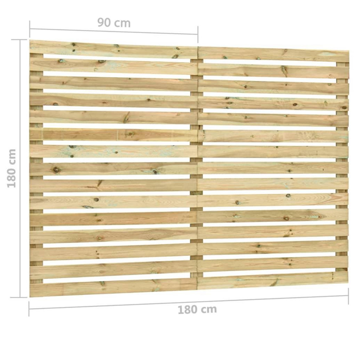 VIDAXL Panneau de cloture de jardin Bois de pin impregne 180 x 180 cm