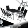 Voir la diapositive 1 : tectake Ensemble salon de jardin avec cadre en aluminium pour 6 personnes argent