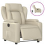 Voir la diapositive 2 : VIDAXL Fauteuil inclinable electrique Creme Similicuir