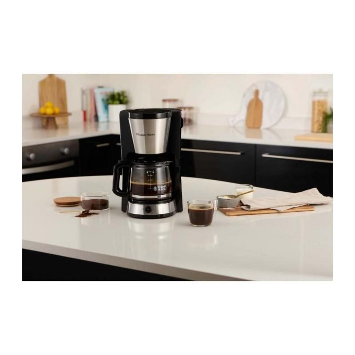 Russell Hobbs Cafetiere - RUSSELL HOBBS - HEATON - 1,25 L - Noir / Inox