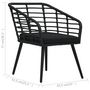 Voir la diapositive 6 : VIDAXL Chaises de jardin lot de 2 avec coussins Resine tressee Noir