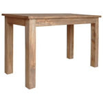 VIDAXL Table a manger bois d'acajou massif 120x60x77 cm
