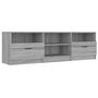 Voir la diapositive 2 : VIDAXL Meuble TV Sonoma gris 150x33,5x45 cm Bois d'ingenierie