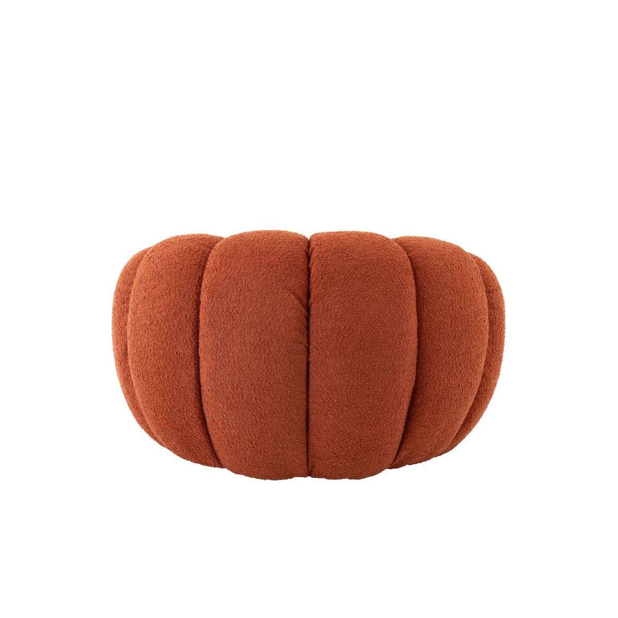 Voir la diapositive 4 : J-LINE Fauteuil coquillage en tissu  fleur  101cm rouille