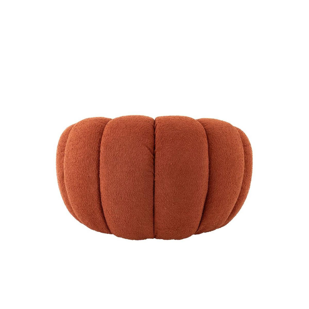 Paris Prix Fauteuil Coquillage en Tissu  Fleur  101cm Rouille