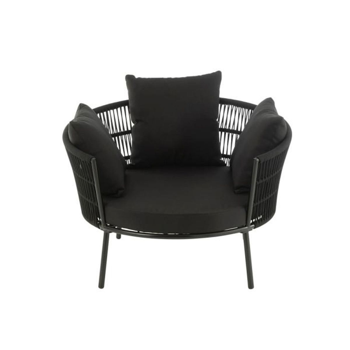 Paris Prix Fauteuil de Jardin  Poa  118cm Noir