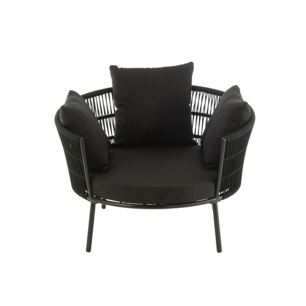 Paris Prix Fauteuil de Jardin  Poa  118cm Noir