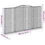 Voir la diapositive 5 : VIDAXL Panier de gabions arque 400x30x220/240 cm Fer galvanise
