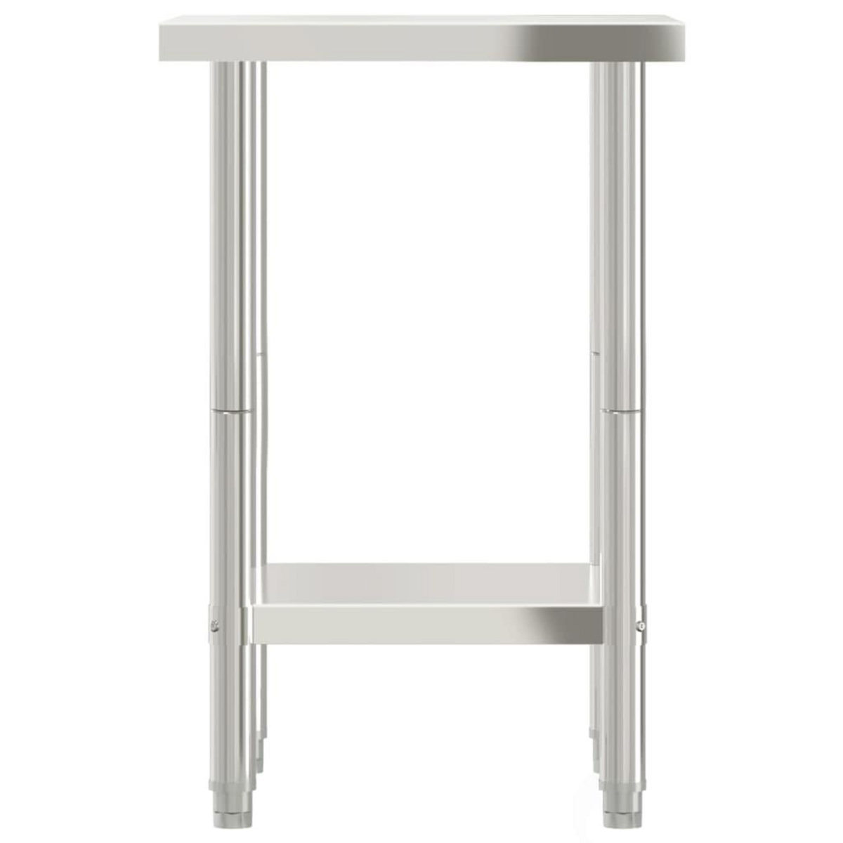 VIDAXL Table de travail de cuisine 55x55x85 cm acier inoxydable