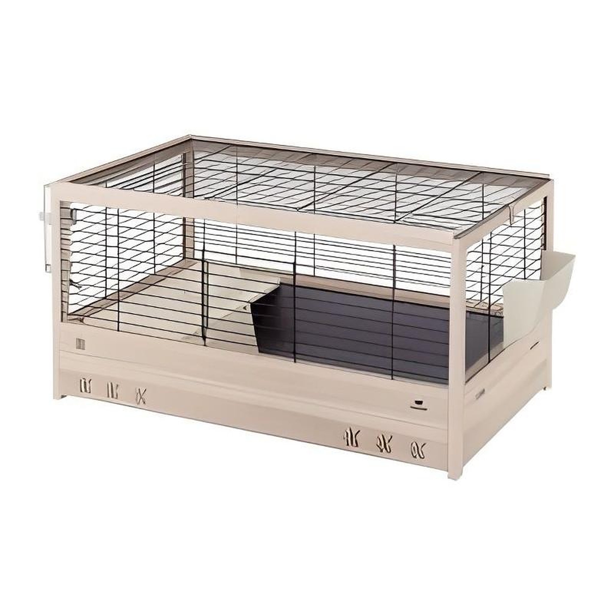 Ferplast FERPLAST Cage ARENA 80 pour cochons d'inde - Bois de pin nordique - Normes FSC - 82 x 52 x 45,5 cm