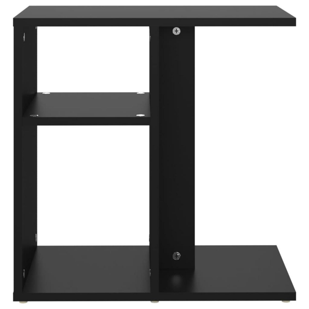 VIDAXL Table d'appoint Noir 50x30x50 cm Bois d'ingenierie