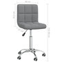 Voir la diapositive 6 : VIDAXL Chaise pivotante de bureau Gris clair Tissu