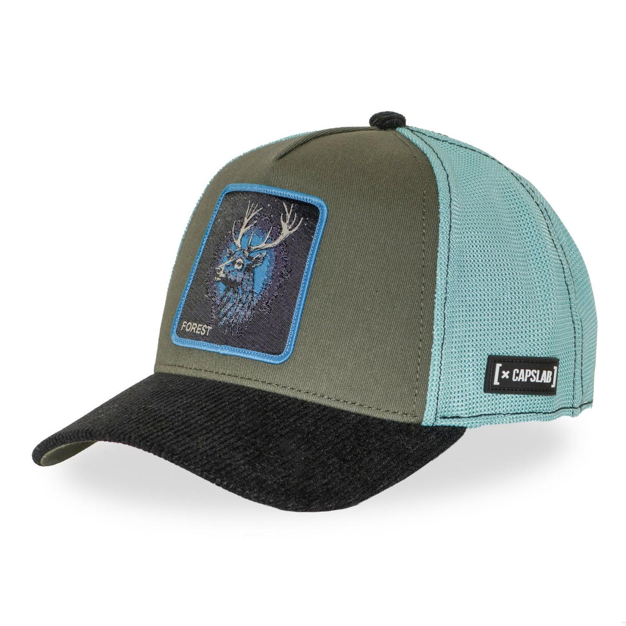 Voir la diapositive 1 : CAPSLAB Casquette trucker  premium avec filet  forest