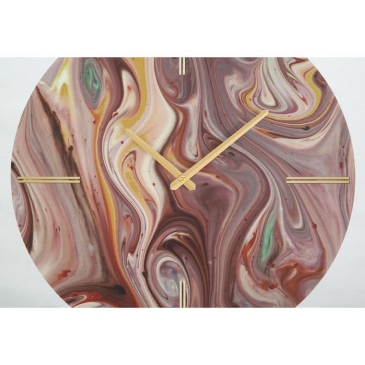 Paris Prix Horloge Murale en Verre  Miroir Mix  60cm Multicolore