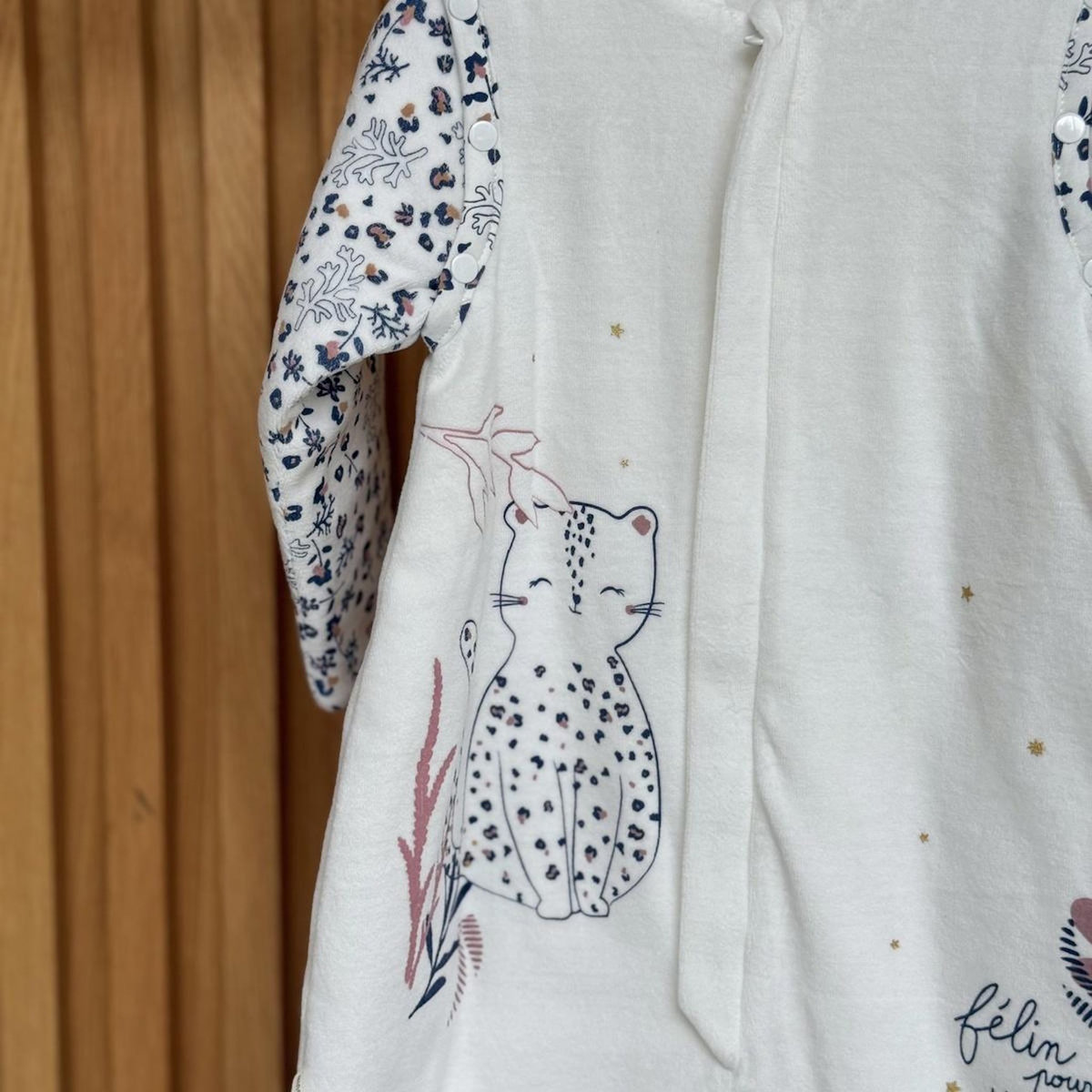 Petit Béguin Turbulette TOG 2 en velours avec pieds retroussables et manches amovibles Céleste